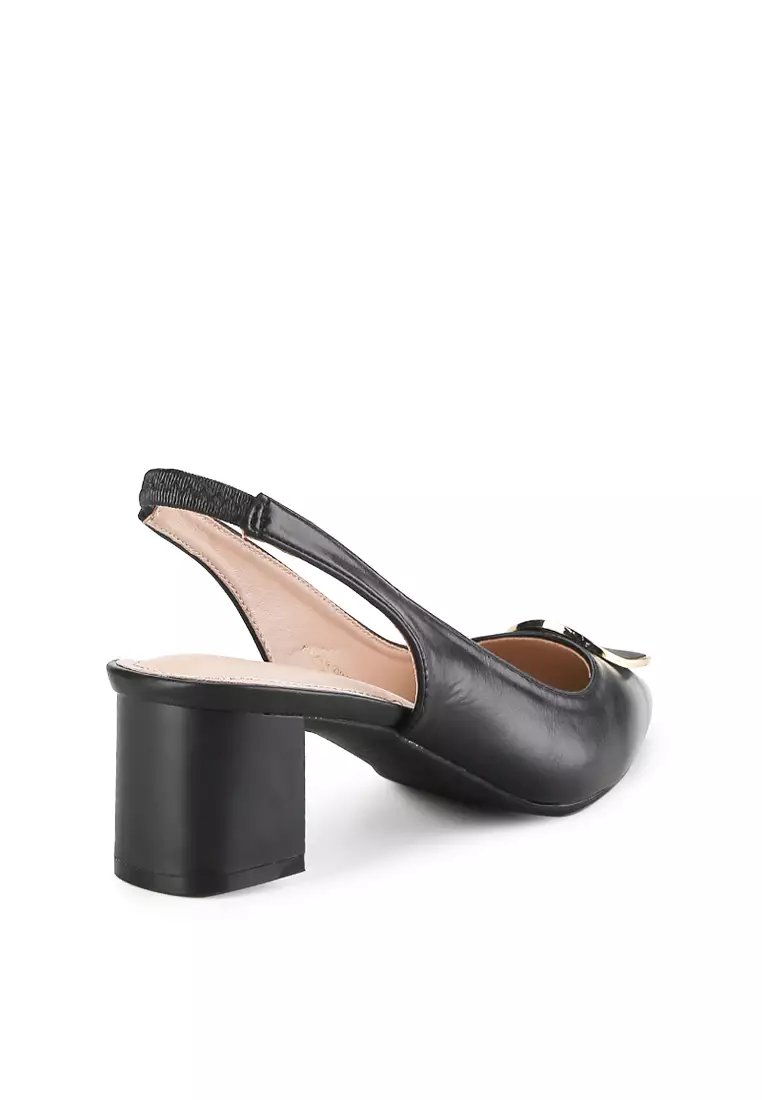 ESMERALDA J2314-1 SLINGBACK HEELS BLACK
