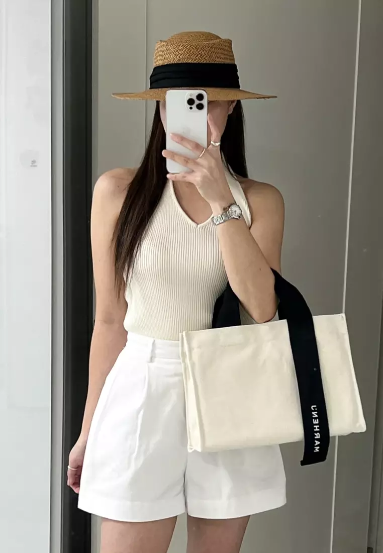 RICO Canvas Crossbody Bag Ivory