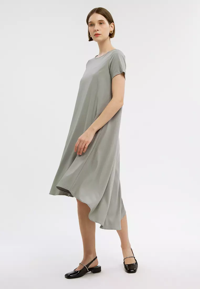 Minimal Mabella Dress Neutral Gray
