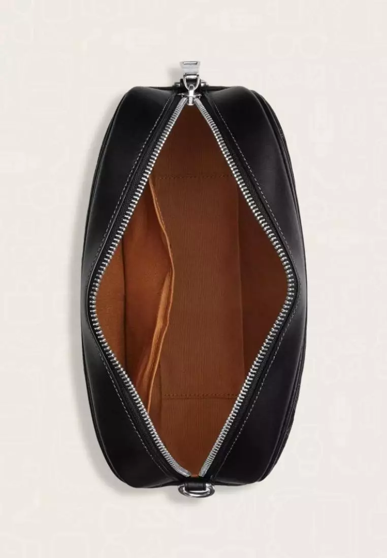 Coach Jamie Camera Bag In Signature Denim Silver Black