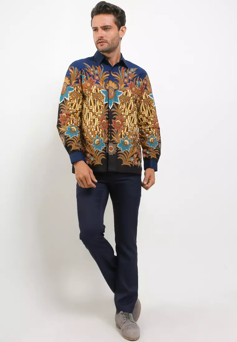 Irvin Shirt Batik Pria Katun Lengan Panjang