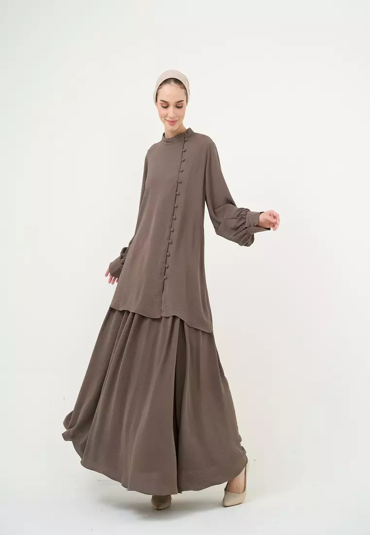 Atthalla One Set Abaya Brown