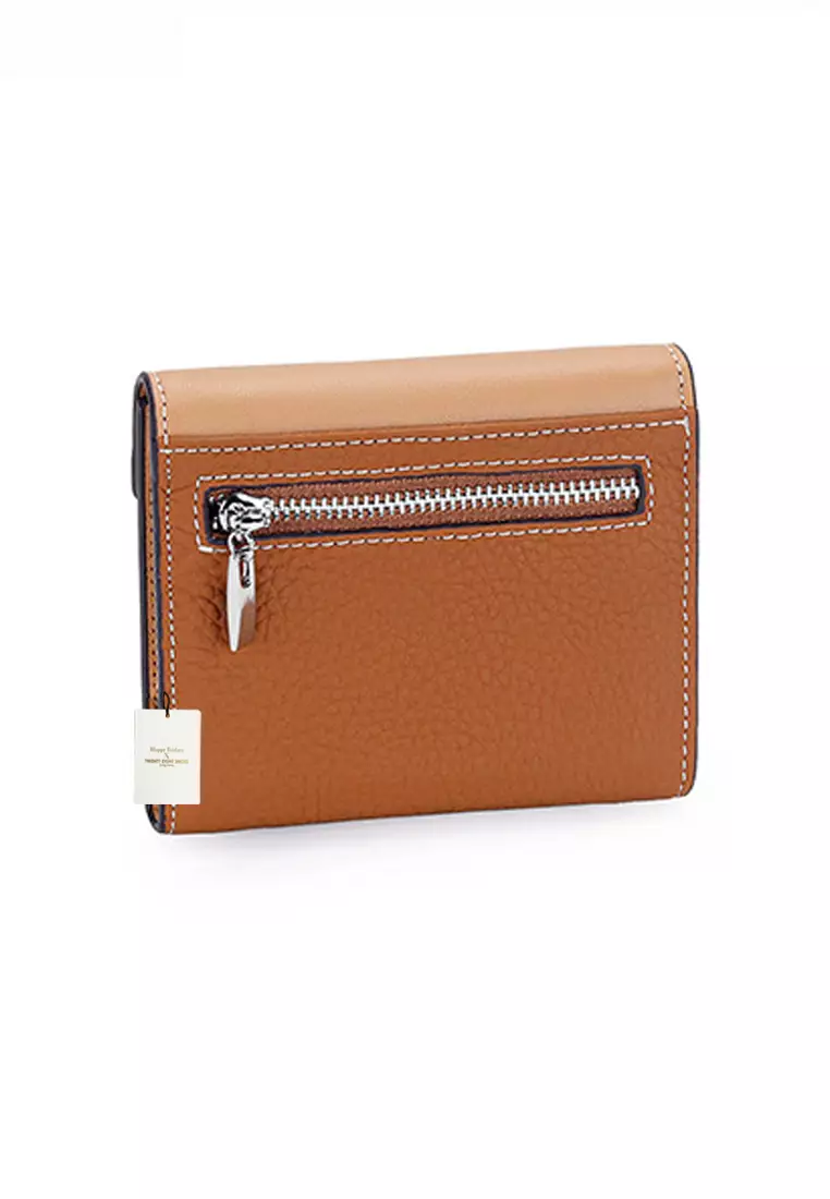 Texture Patching Full Grain Leather Trifold Wallet JW YT-2319