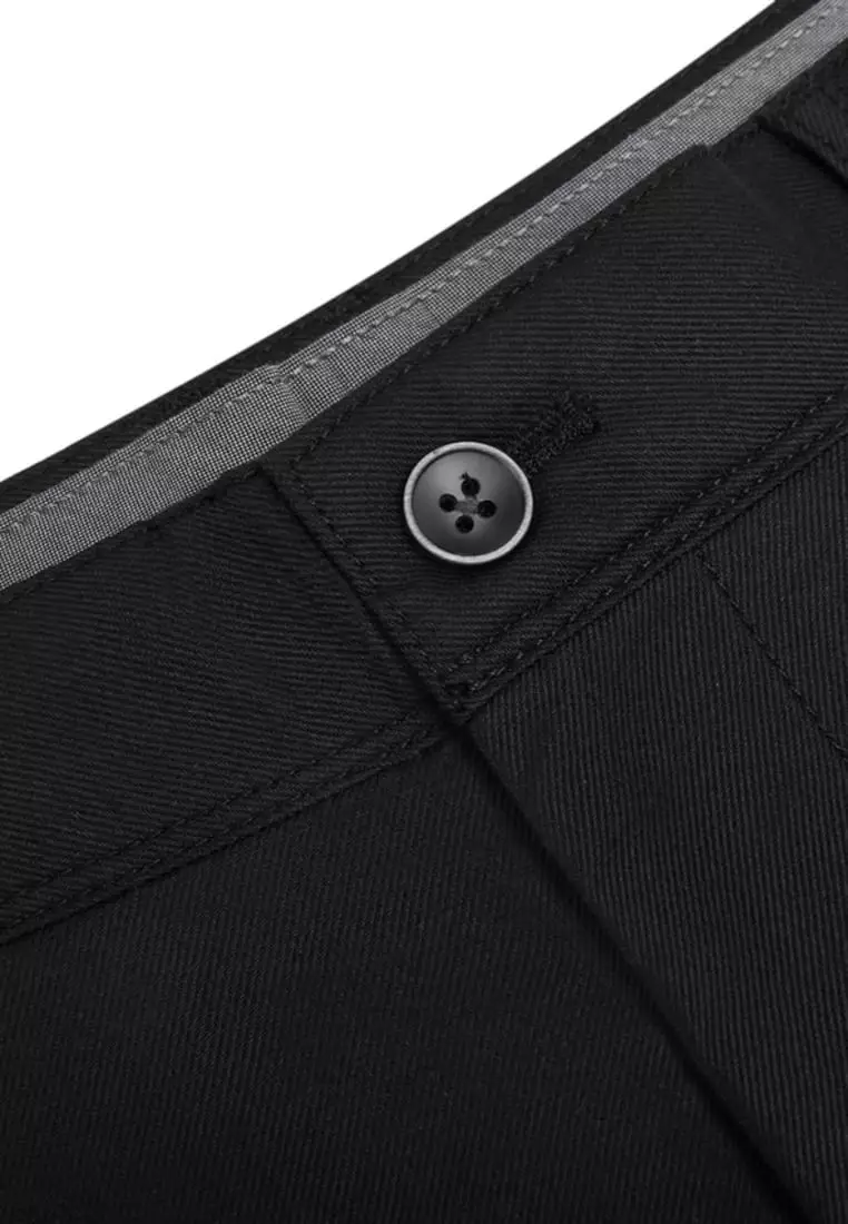 Soft Cotton Rich Stretch Slim Tapered Fit Twill Casual Pants