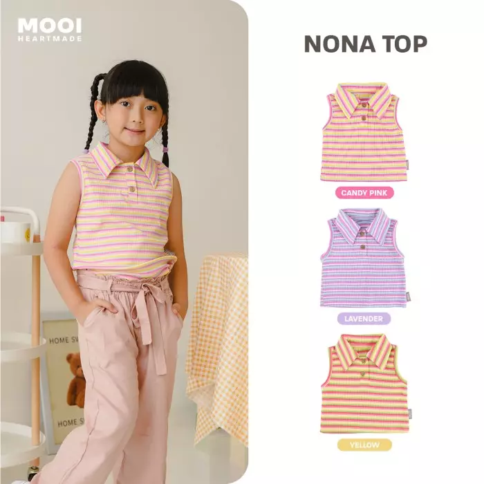 Mooi Atasan Anak Perempuan Nona Top - Yellow
