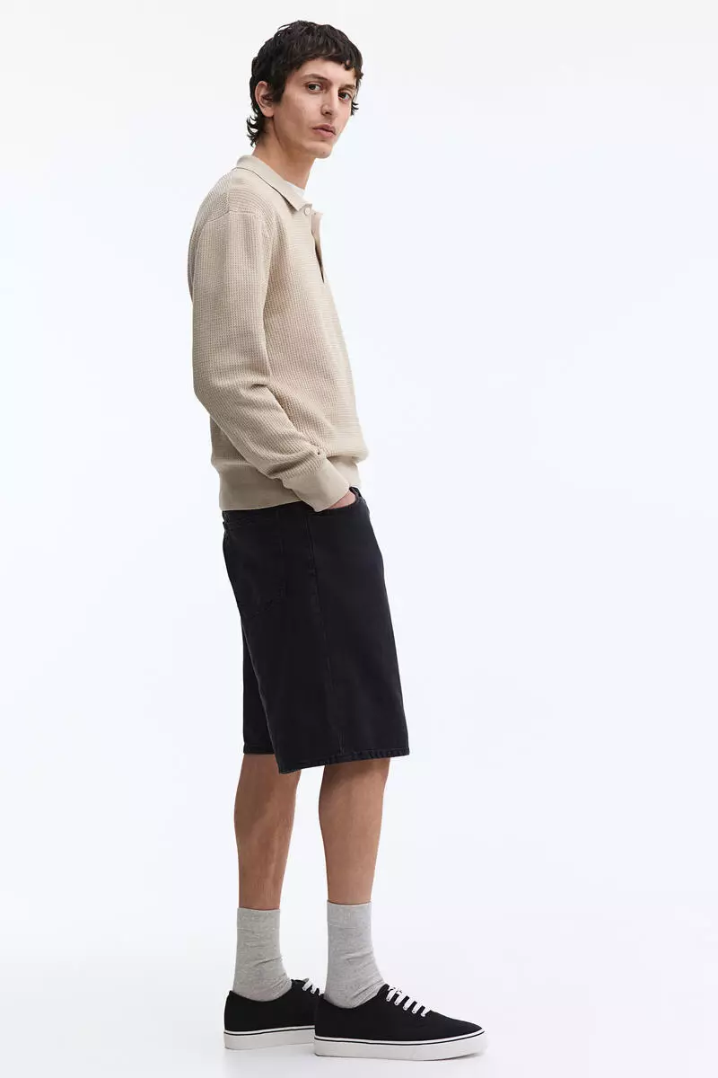 Relaxed denim shorts