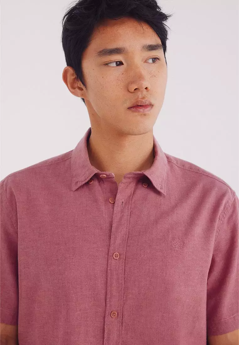 Short-Sleeved Linen Shirt