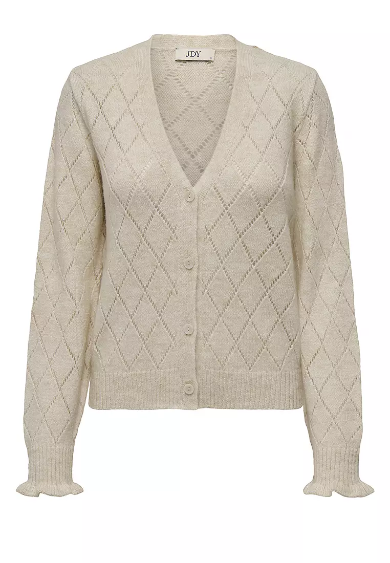 Letty L/S V-Neck Structured Cardigan