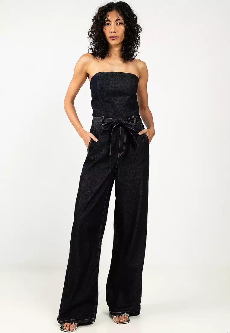 Strapless Denim Jumpsuit