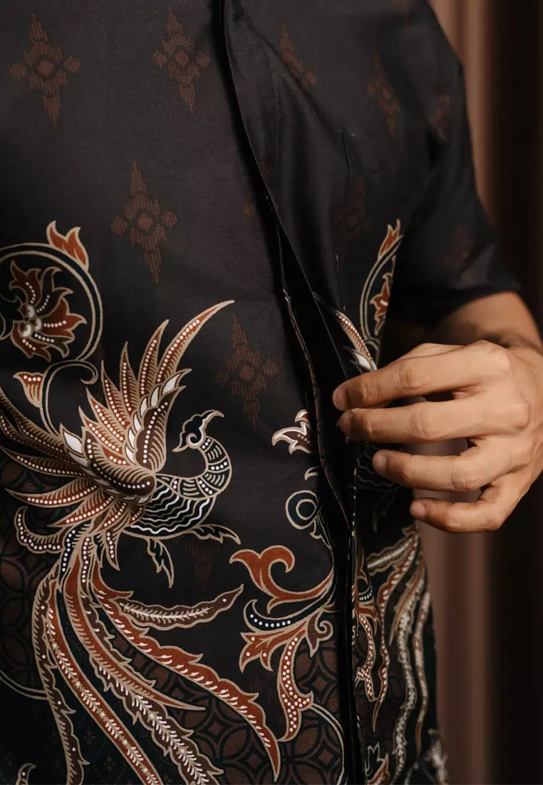 Hadinata Batik Premium Pria Kemeja Pendek Superfine Gaundra Garlina