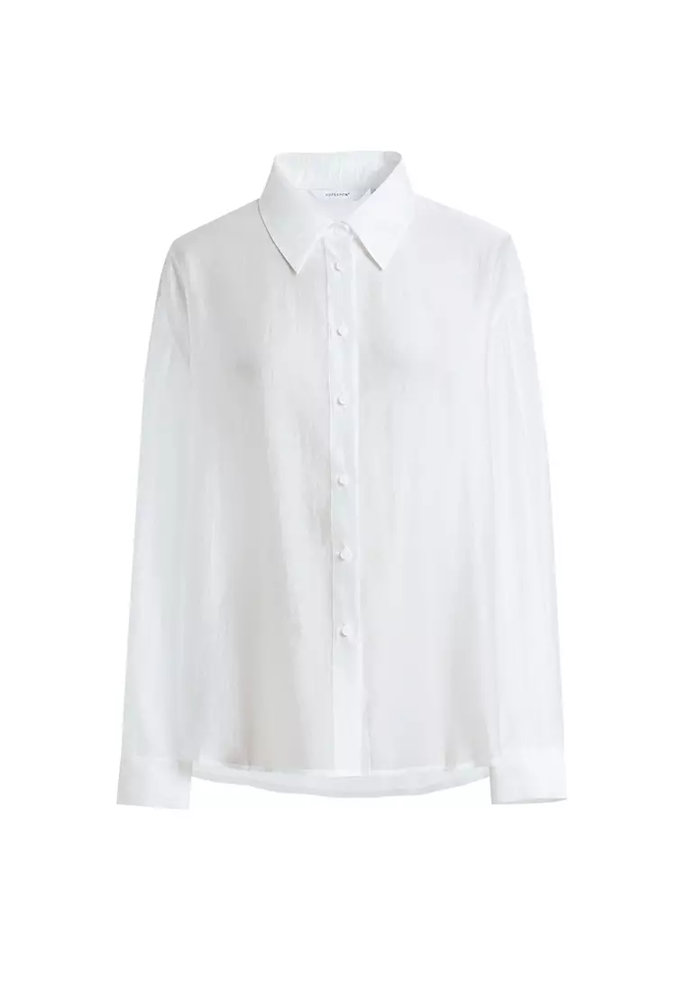 Plain Long Sleeve Smart Casual Shirt