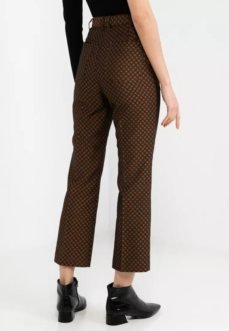 鑽石提花直筒褲