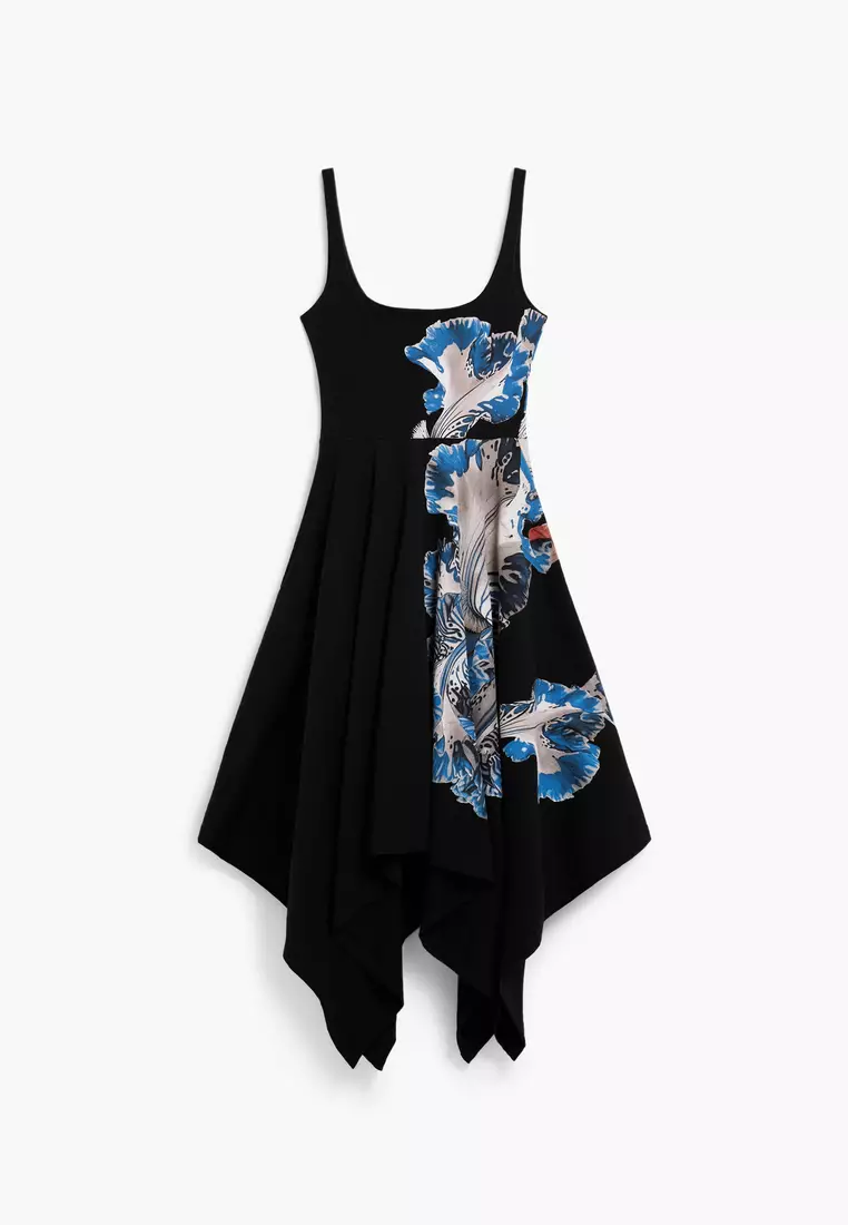Asymmetric strappy dress