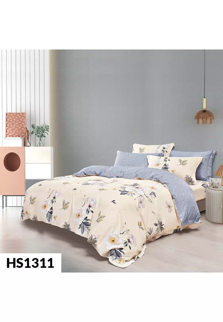 Buy Epitex Epitex (Quilt Cover Set) 1200TC Hybrid Botanic Silk Bedsheet