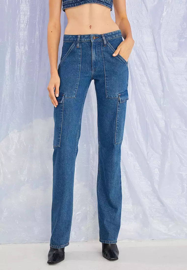KOTON Eve Slim Cargo Jeans