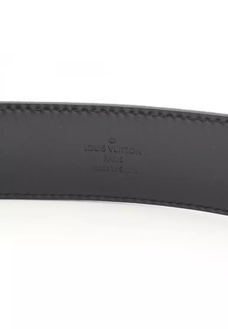 Pre-Loved Louis Vuitton ceinture LV Initial Damier Graphite belt PVC black