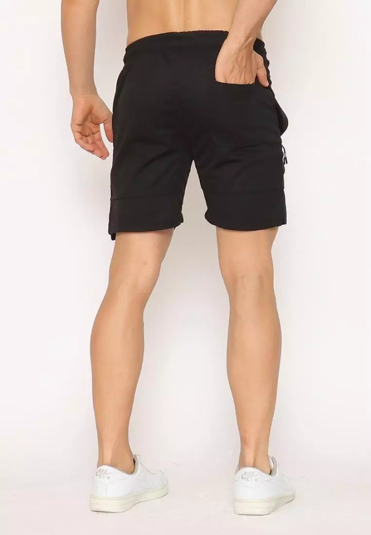FITWEAR - ETHAN 1 BACK POCKET SHORT PANTS - BLACK