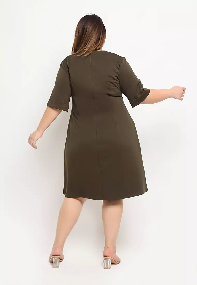 Plus Size Dress Annet Army