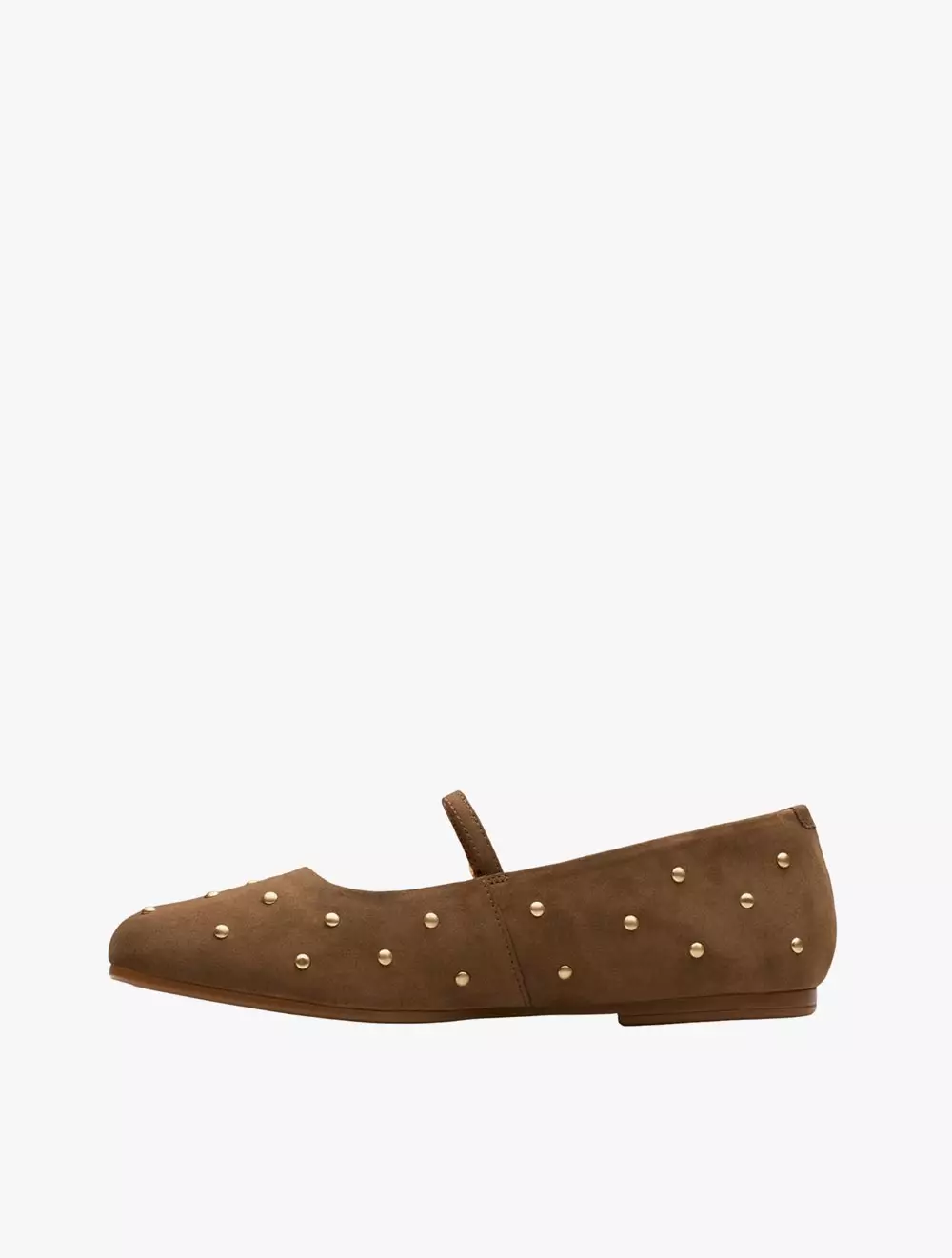 Clarks Livia Stud Walnut Suede