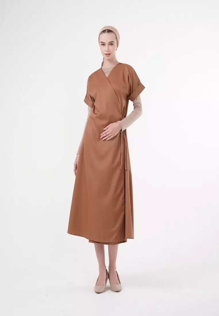 Talita Midi Dress Brown