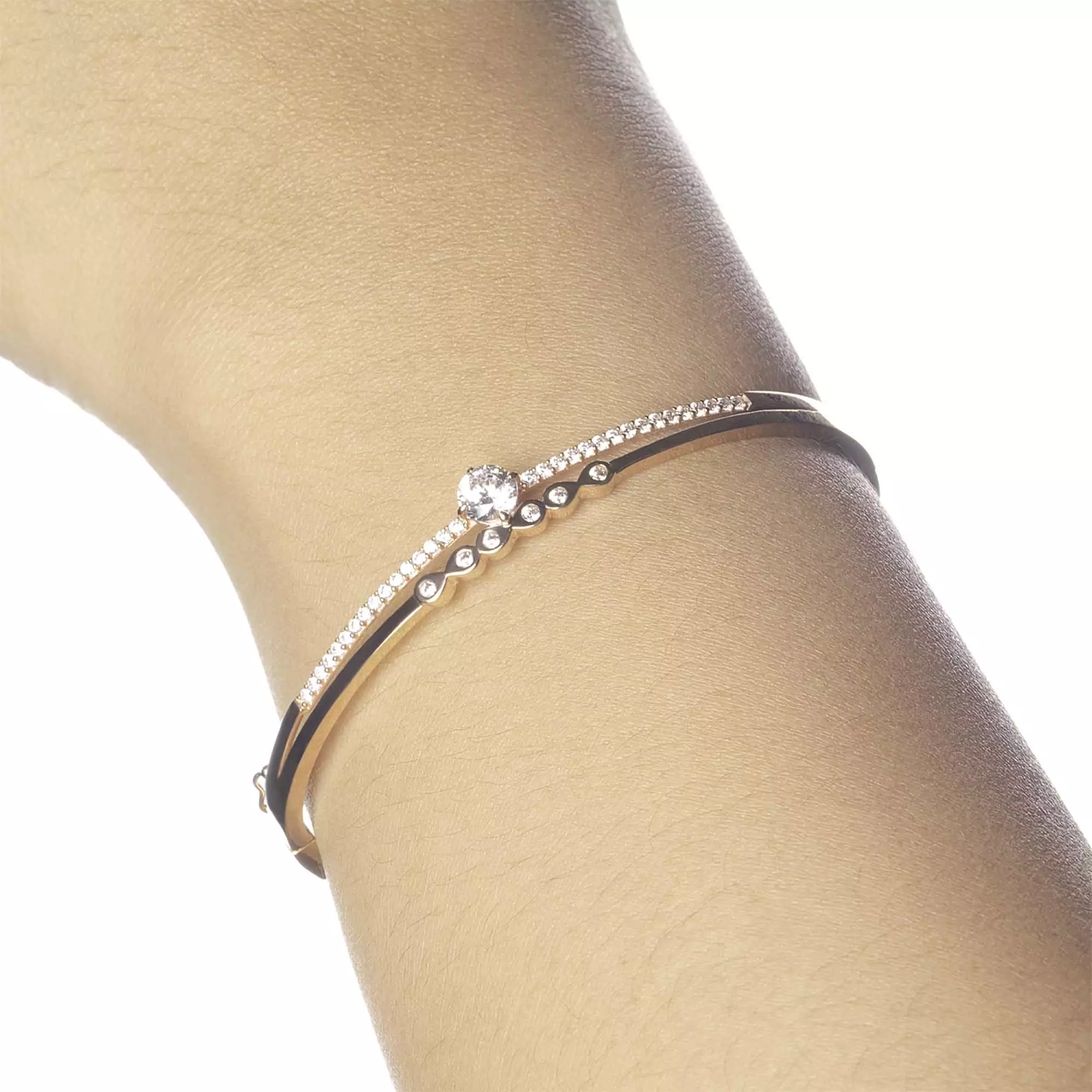 Gelang Emas 7k - Luciana Gold Bangle - Eternal Collection - Juene Jewelry