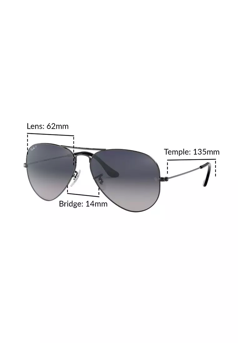 Aviator sunglasses measurements best sale