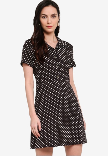 Buy Zalora Work Half Placket Mini Shirt Dress 21 Online Zalora Singapore