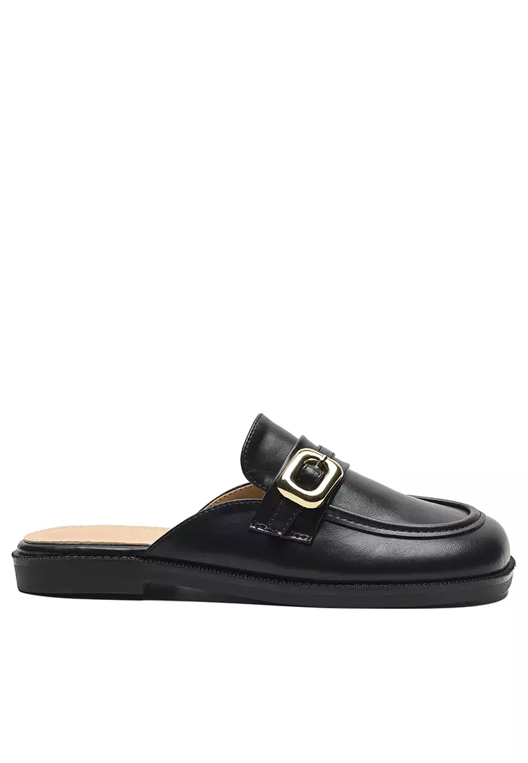 Discount on Twenty Eight Shoes  shoes - SKU: Metal Buckle Microfiber Leather Mules Ww207-1