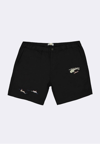 BENCH black Twill Shorts 48154AAC959AE5GS_1