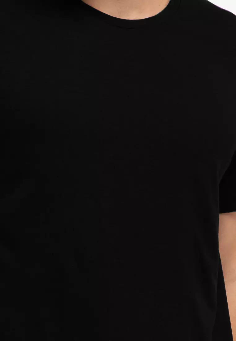 MTI30 Kaos Distro Pria Hitam Polos