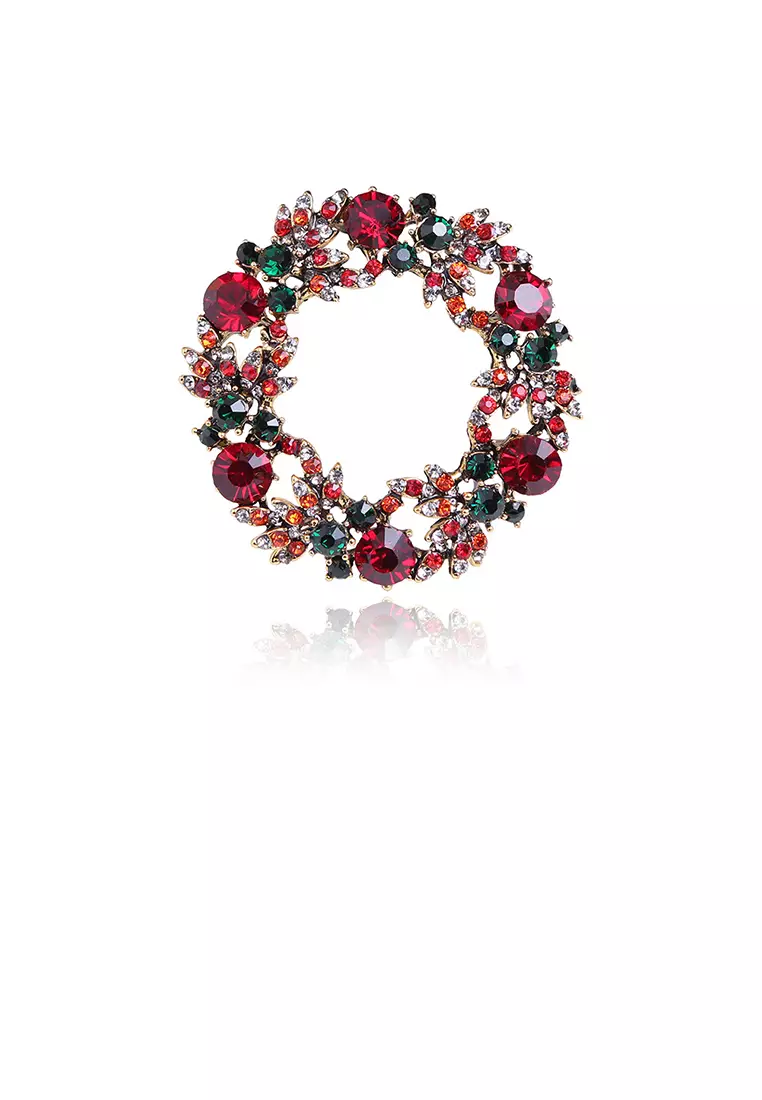 Gold wreath new arrivals brooch