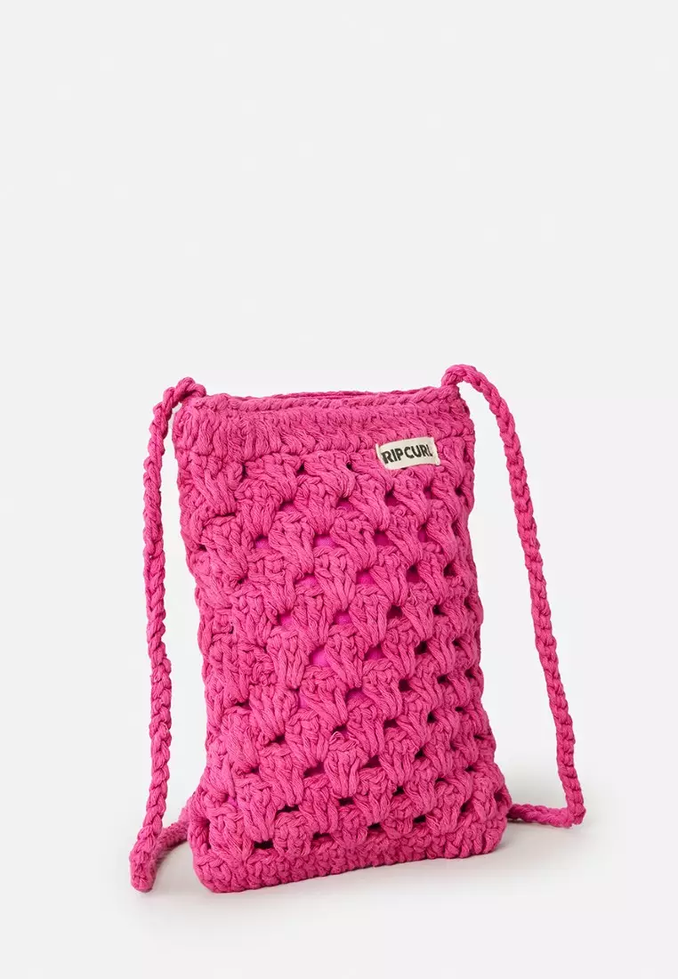 Rip Curl Women Holiday Crochet Crossbody Bag 02JWSB-HOT PINK