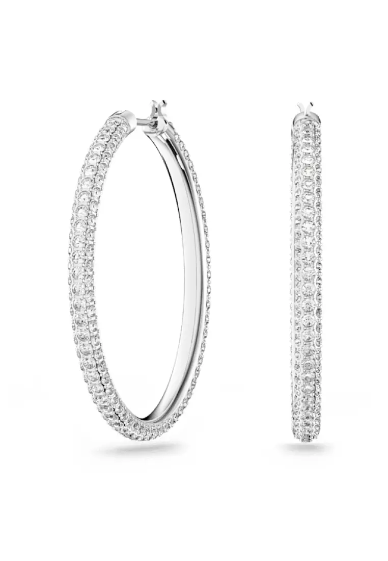 White stone hanging earrings outlet