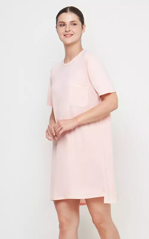 Classic Comfort Dress N30-NE3059 - Salmon Light Pink
