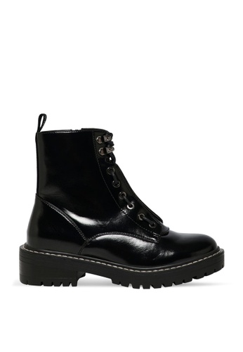 ONLY black Bold PU Lace Up Boots DF8F1SHB439670GS_1