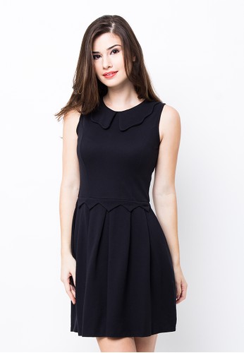 Endorse Dress Emily Zpr Black END-PB009