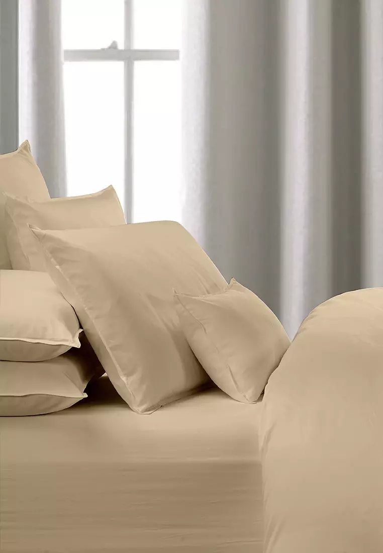 Buy Grand Atelier Camel 1000TC 100 Egyptian Cotton Sateen Pillowcases