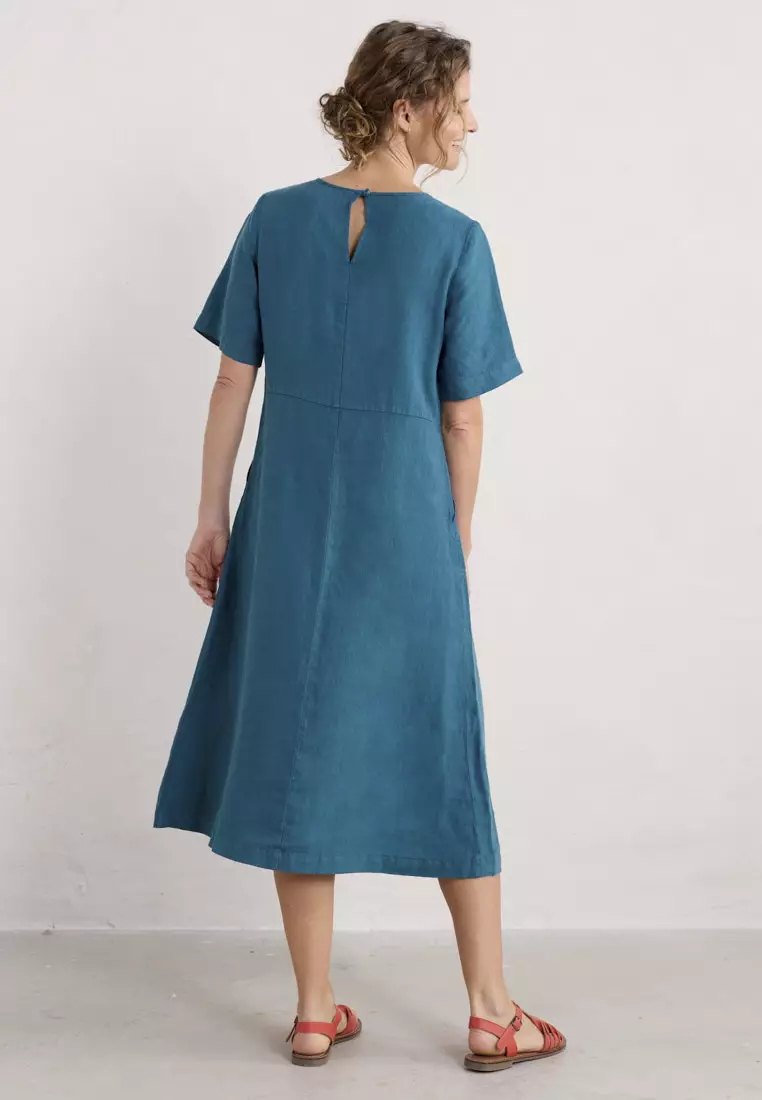 Buy Seasalt Cornwall Seasalt Cornwall Teal Grass Wave Dress Online ...