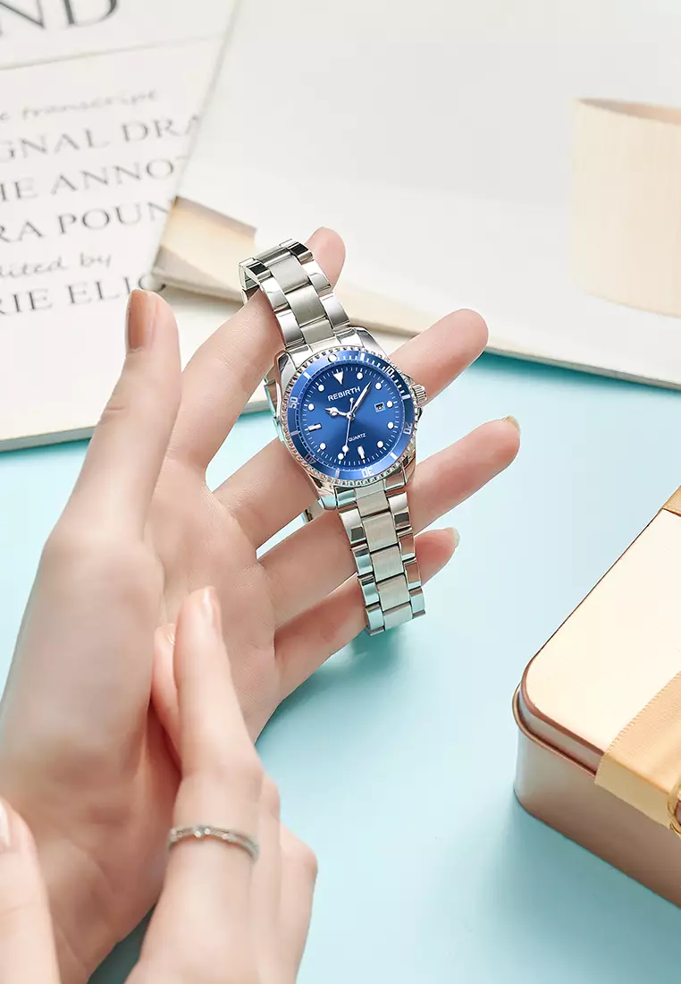 jam tangan wanita fashion tali stainless steel waterproof jam tangan cewek