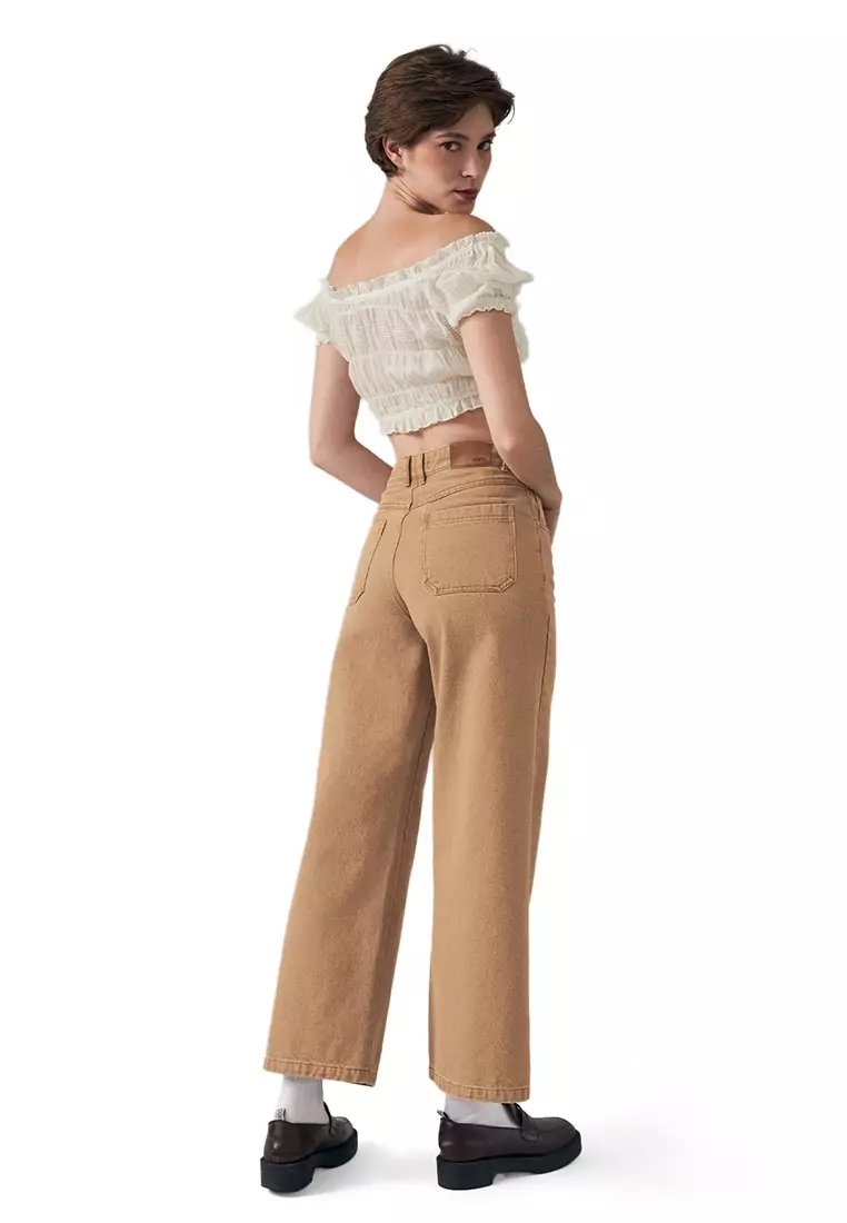 Smocked Peasant Top With Tie