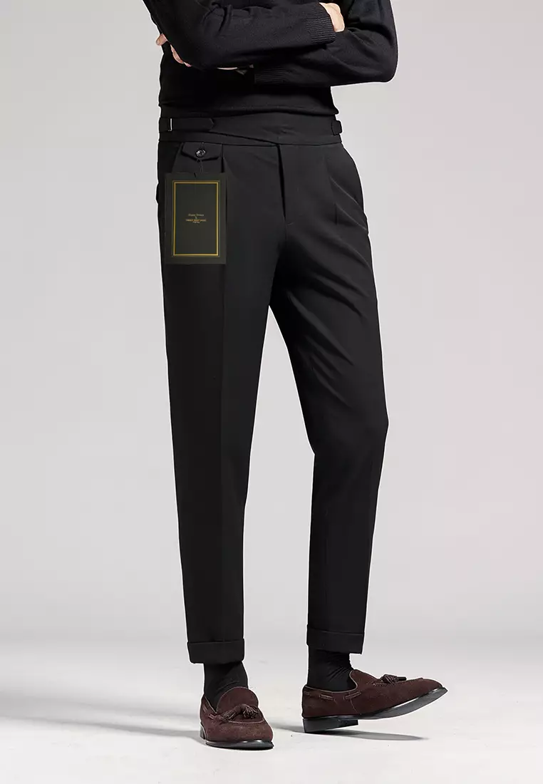 Black cropped dress outlet pants