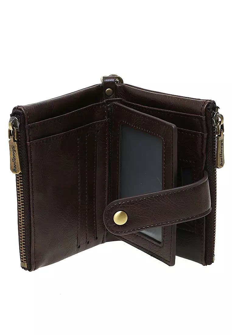 Dompet Pria Model Lipat Casual Wallet Staylish Design Many Slot Material Leather Kulit ORIGINAL