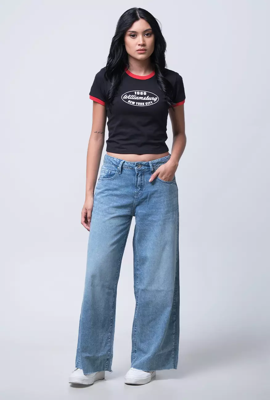 Kaos Wanita Baby Tee Jesse Black