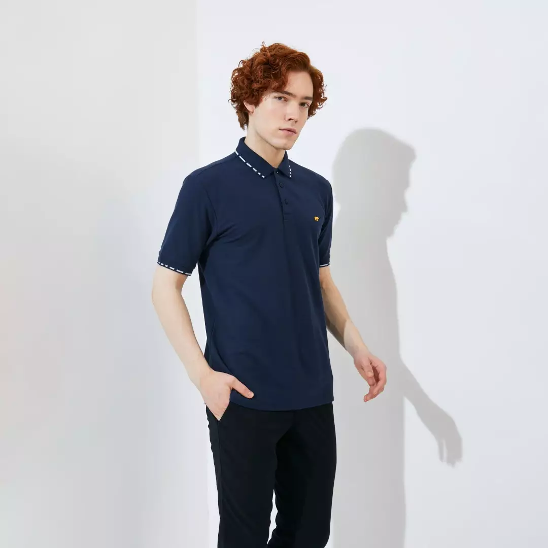 Jack Nicklaus Ernest Polo Shirt Pria Regular Fit Navy Colour Navy