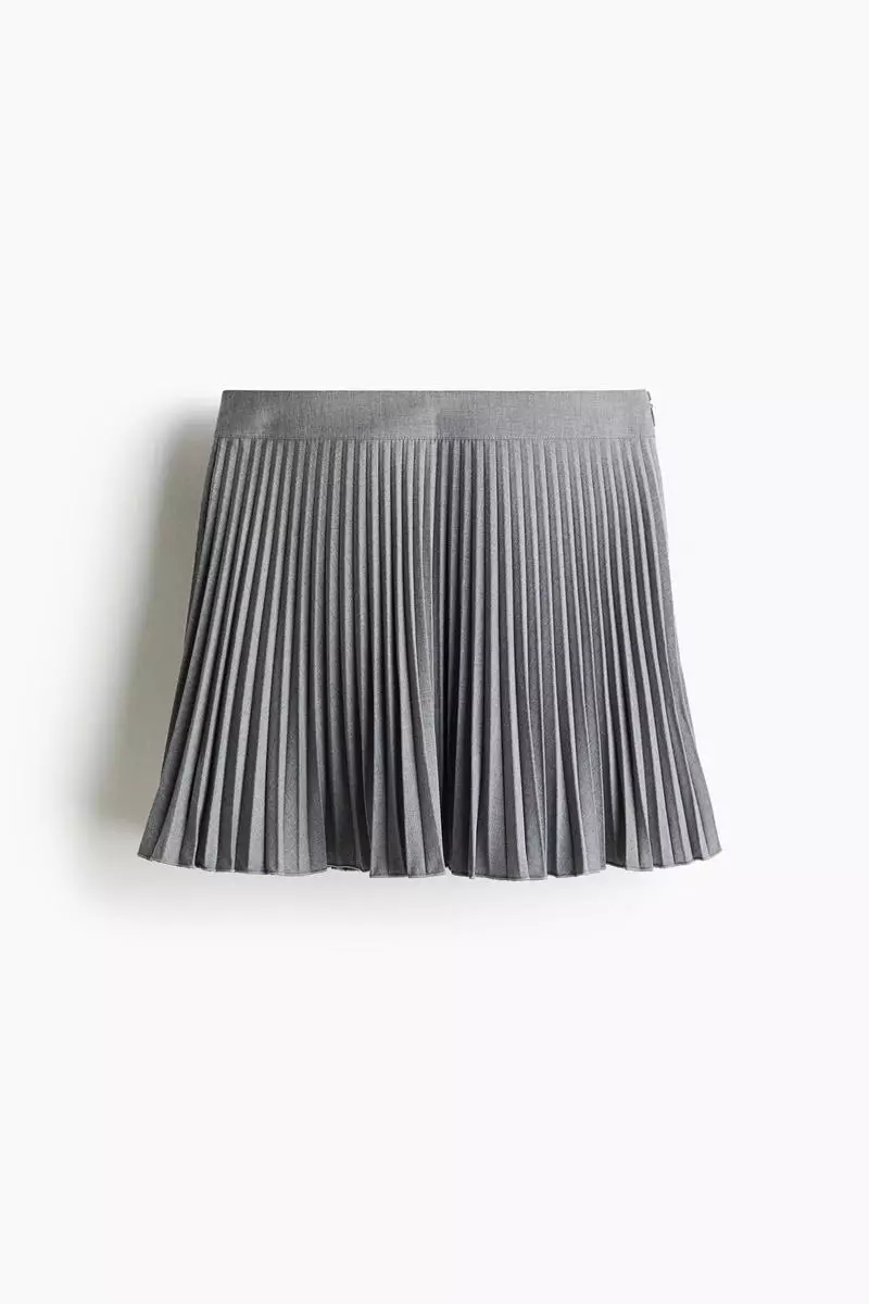 Pleated mini skort