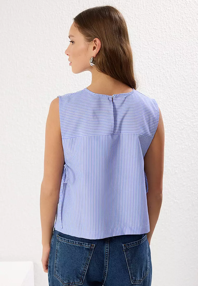 Striped Crop Blouse
