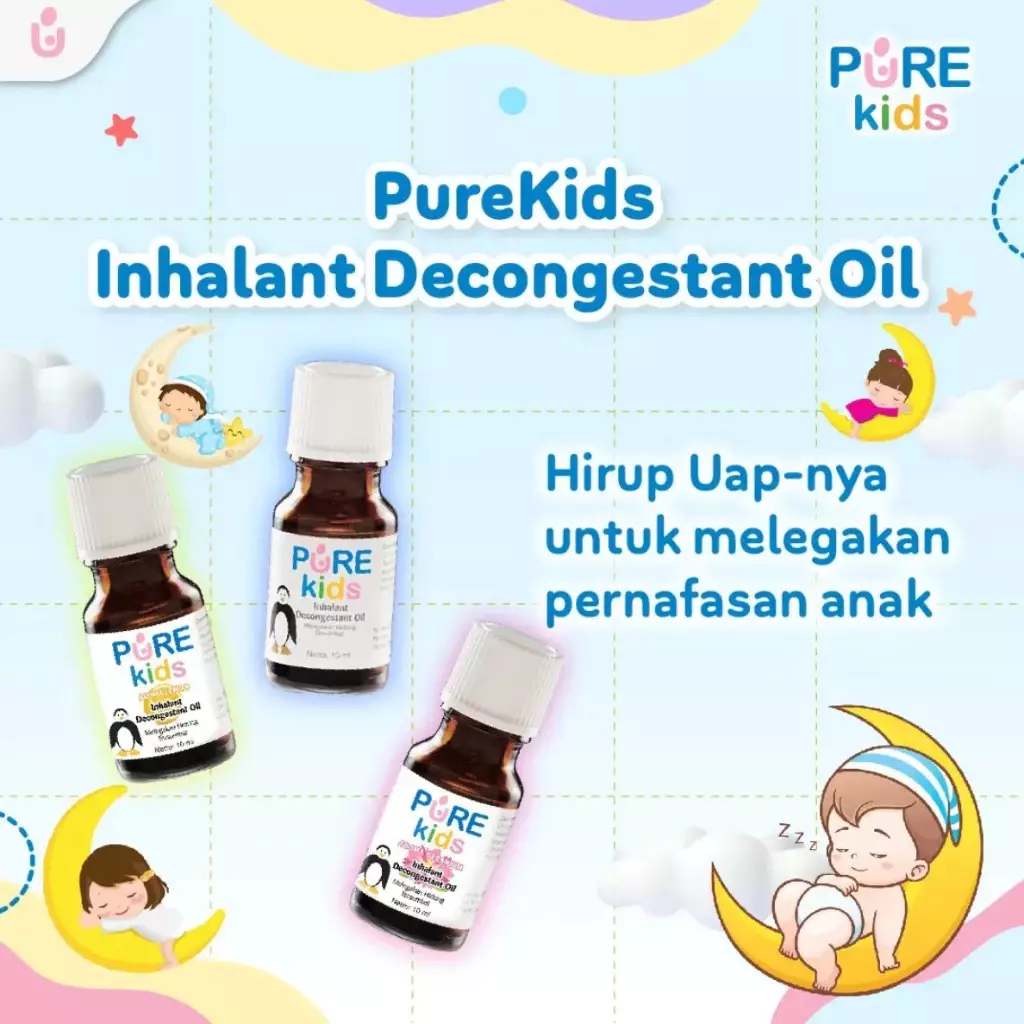 Pure Kids Inhalant Decongestant Oil Obat Hidung Tersumbat Anak Baby Bayi 10 ml