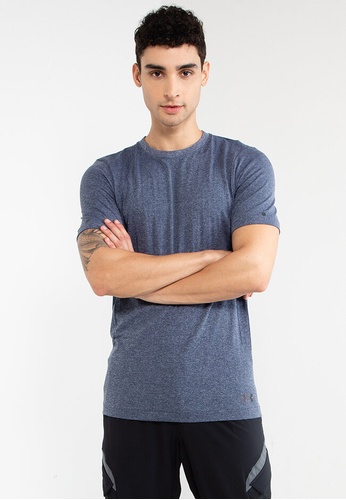 Under Armour navy Rush Seamless Short Sleeve Tee 0DB13AA0AA7048GS_1