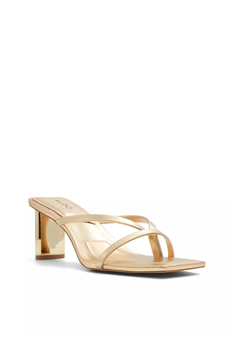 Aldo gold sandal heels store