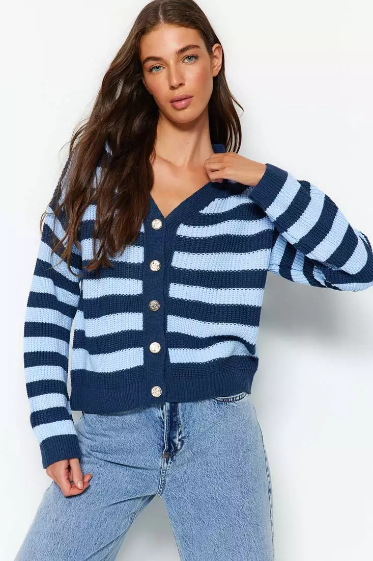 Buy Trendyol Striped Knitwear Cardigan Online